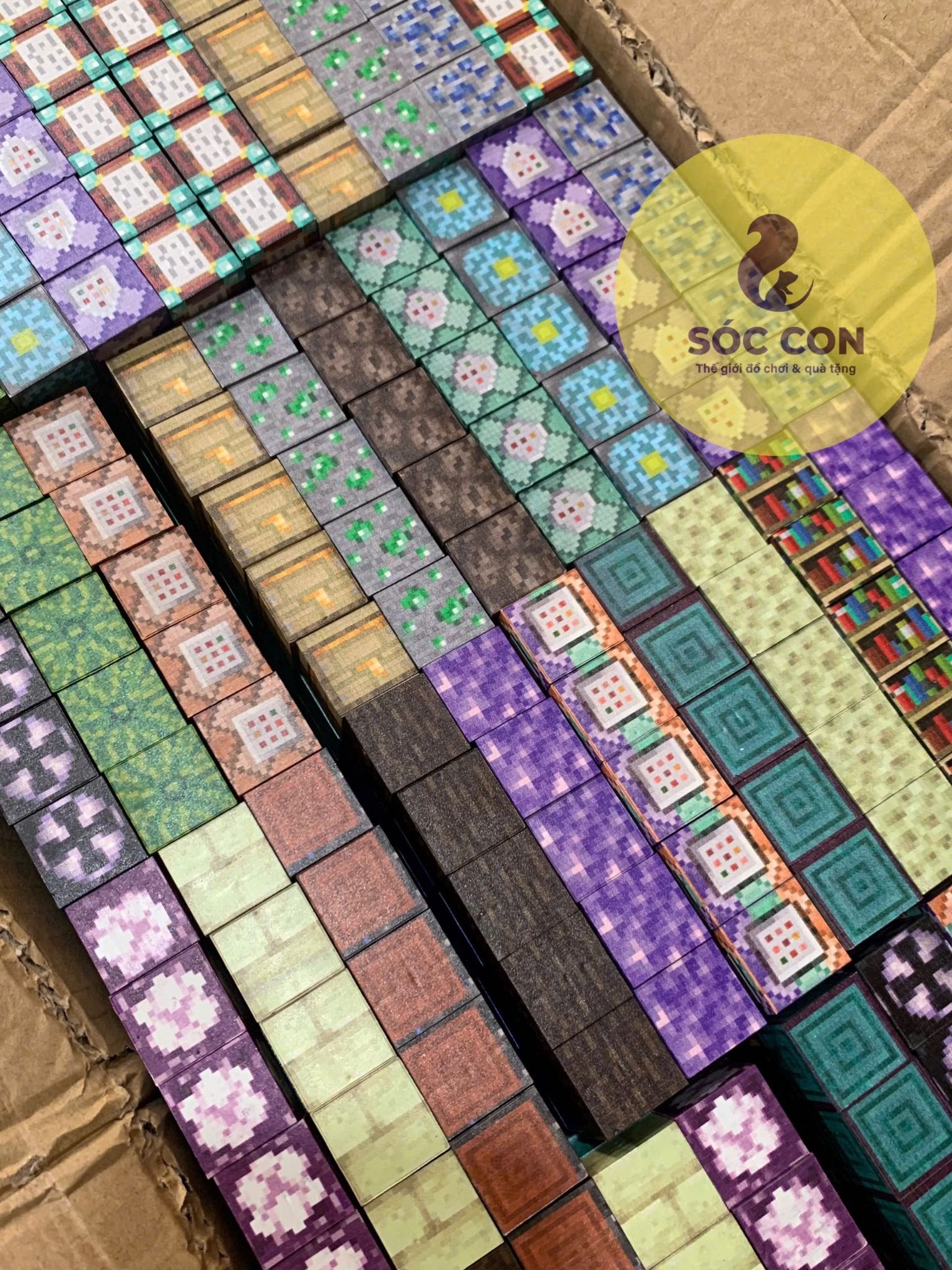 Đồ chơi xếp khối sáng tạo: Set 50 Khối nam châm từ tính Minecraft xây dựng, kt 20x20x20mm/pcs, +6ages