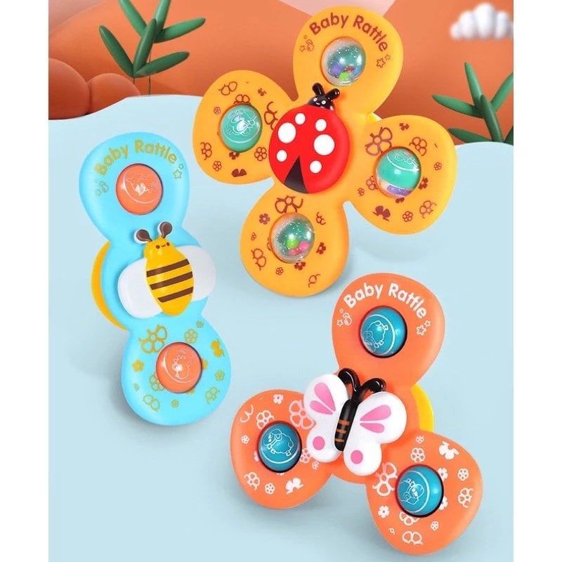Đồ chơi sơ sinh và mẫu giáo: Set 3 Con Quay Spinner 3 món Hình Côn Trùng Cho Bé, 18m+, model