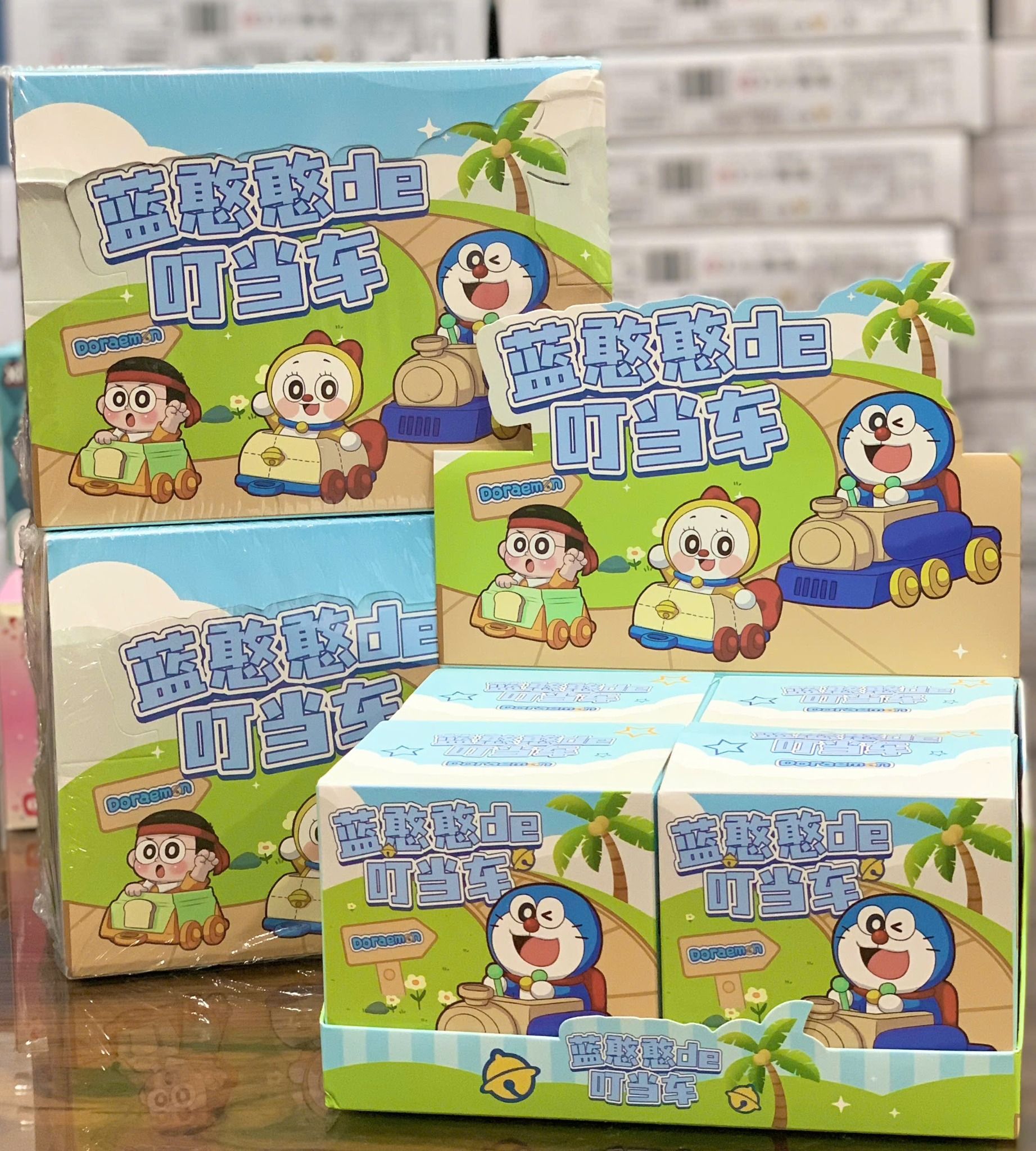 Hộp mù Blindbox: Full set 4 box Doremon Những chiếc xe leng keng, 3+ages, No. 1083-17 ( có lẻ )