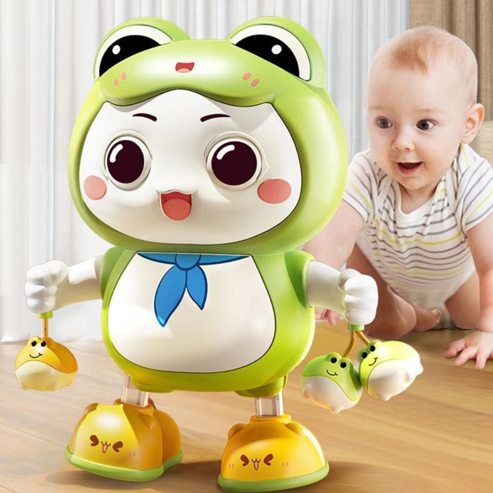 Đồ chơi vận động: Hộp bé Ếch nhảy múa có nhạc_ Dangcing Frogs (dùng pin), +3ages+, Model 735-663