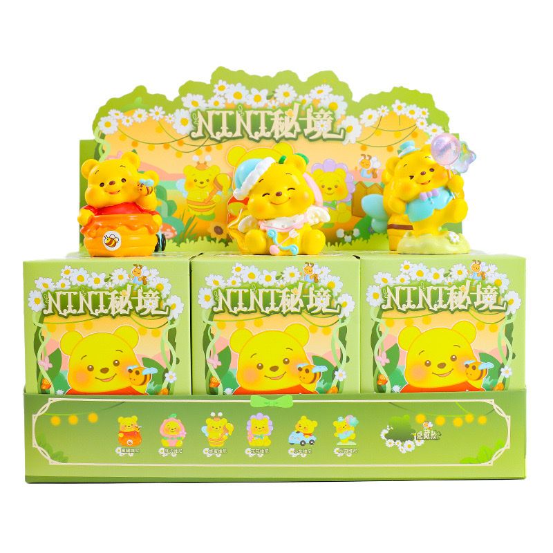 Hộp mù Blinlbox: Lẻ 1 box Gấu POOH (Ninja road blindbox ornament), No JM2024-A010