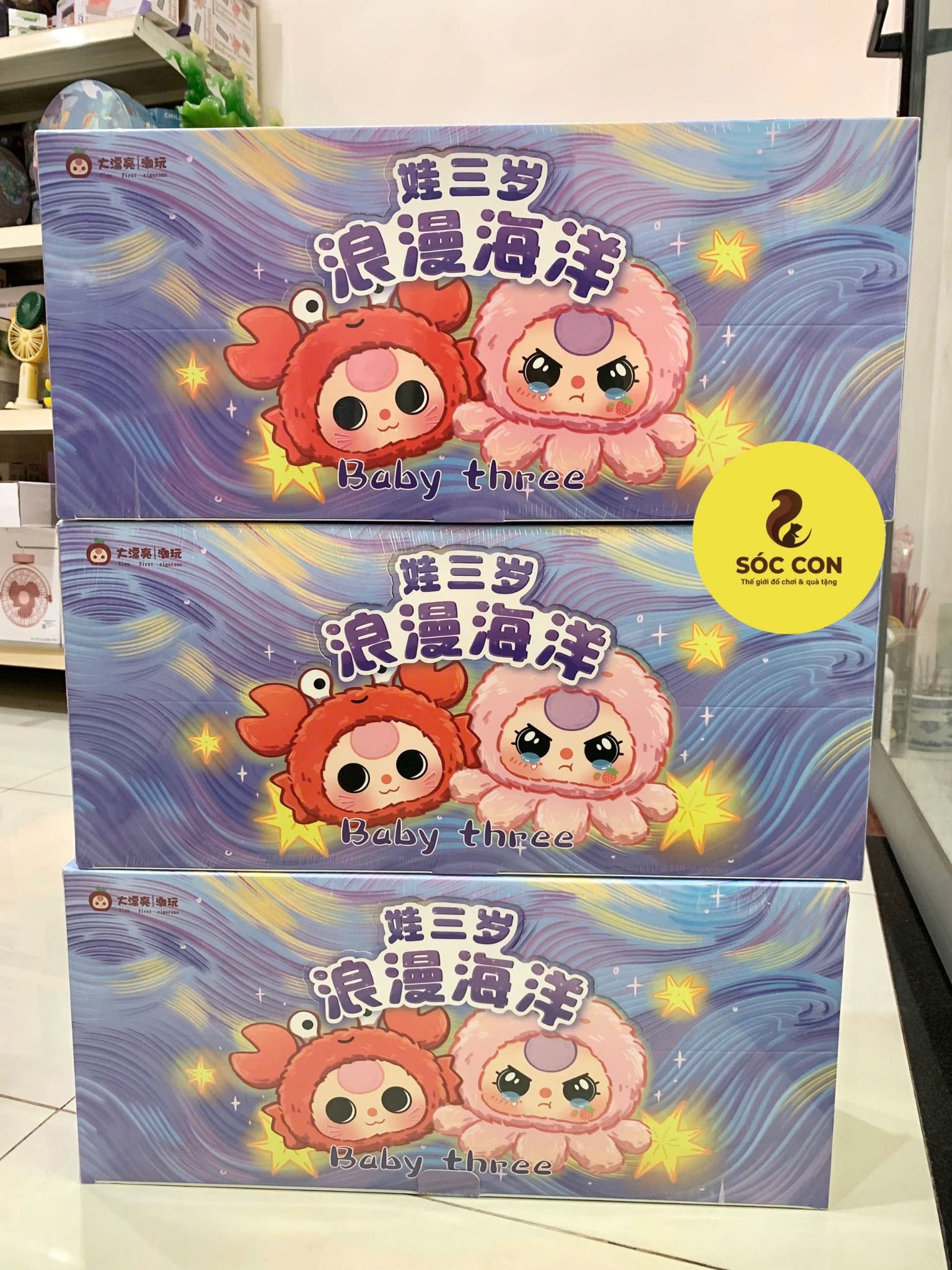 BLINDBOX BABY THREE ( bé 3 ) :Baby Three Hải Sản ( hàng có sẵn )