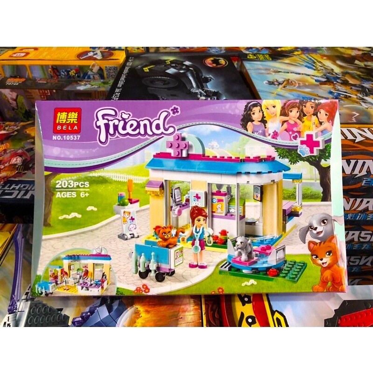 Lắp ráp xếp hình Lego Friend Bela : Trạm thú y, phòng khám y tế (203 mảnh)