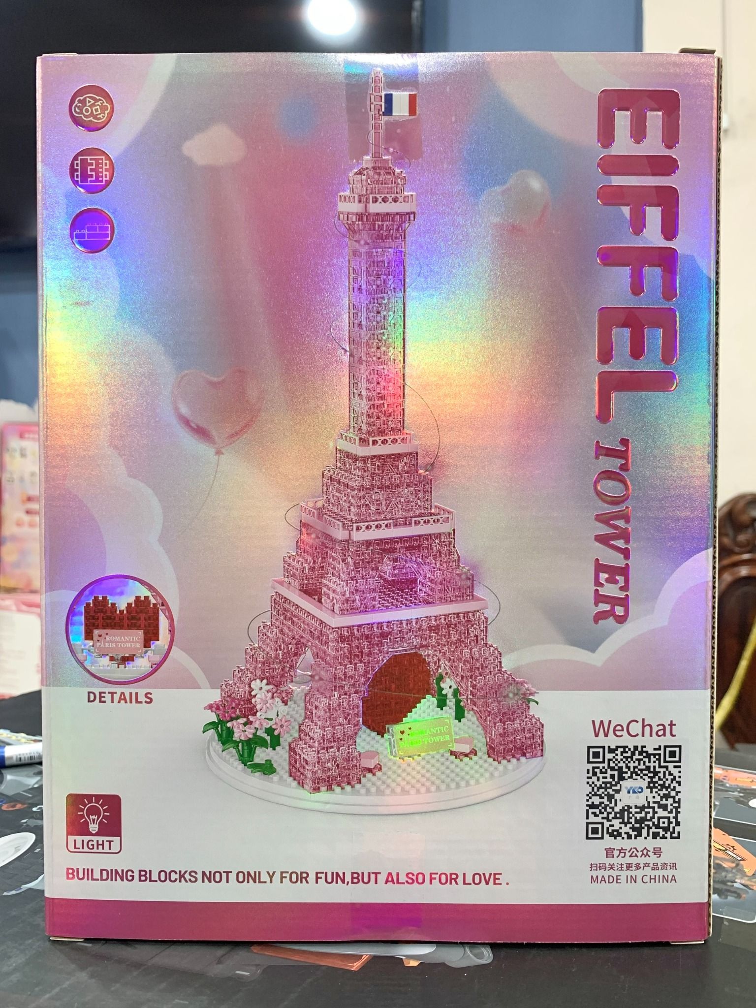 Đồ chơi lắp ráp: Mô hình xếp khối Tháp Eiffel Paris, 1314 chi tiết,6+ages, No. P1025