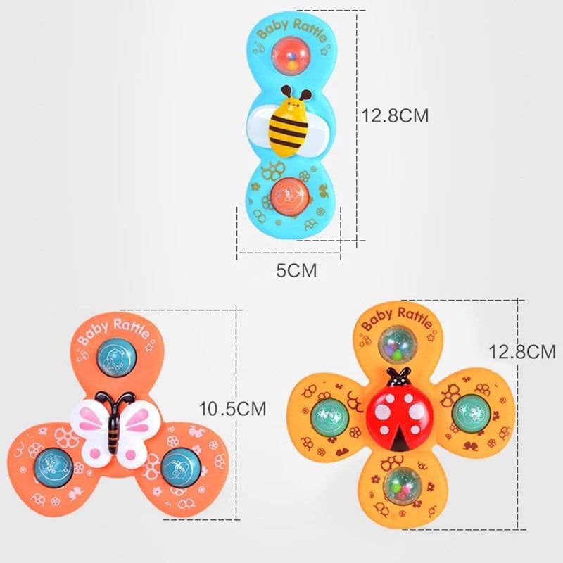 Đồ chơi sơ sinh và mẫu giáo: Set 3 Con Quay Spinner 3 món Hình Côn Trùng Cho Bé, 18m+, model