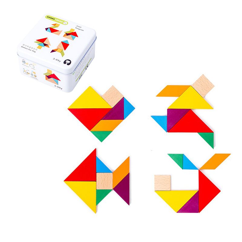 Đồ chơi gỗ ghép hình trí tuệ Tangram 0074 M-011