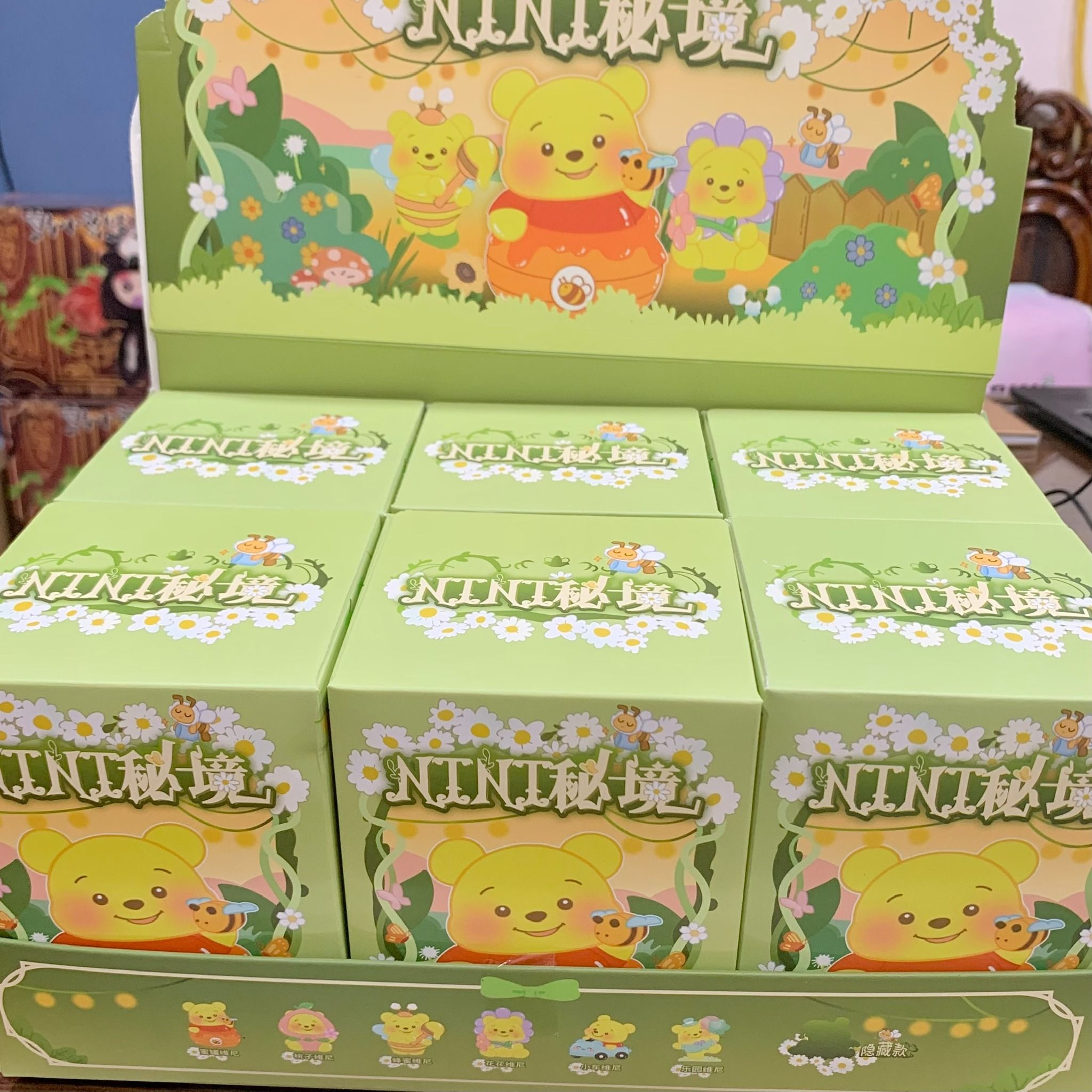 Hộp mù Blinlbox: Lẻ 1 box Gấu POOH (Ninja road blindbox ornament), No JM2024-A010