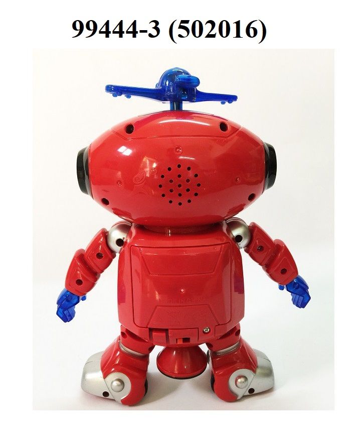 Robot nhảy vui nhộn - màu đỏ ( xoay 360 độ, có đèn, nhạc )