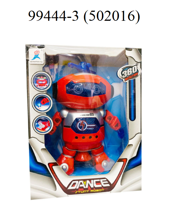 Robot nhảy vui nhộn - màu đỏ ( xoay 360 độ, có đèn, nhạc )