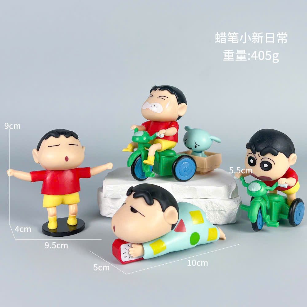 Hộp mù Blindbox: Full Set 4 Cậu bé bút chì Crayon Shin ( có lẻ )