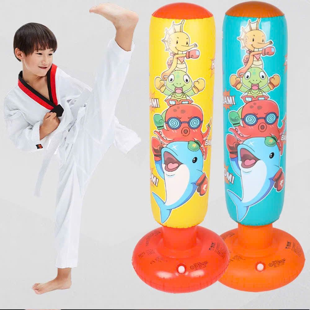 Đồ chơi vận động : Bóng Hơi Boxing Tự Cân Bằng Cho Bé - Doctor Dolphin, 3+AGES, No. DD06004 ( MÀU VÀNG )