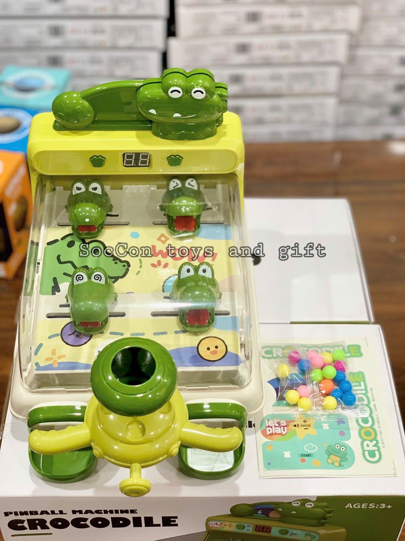 Đồ chơi vận động: máy pinball Cá sấu Crocodile, 3+ages, No. 158-22C