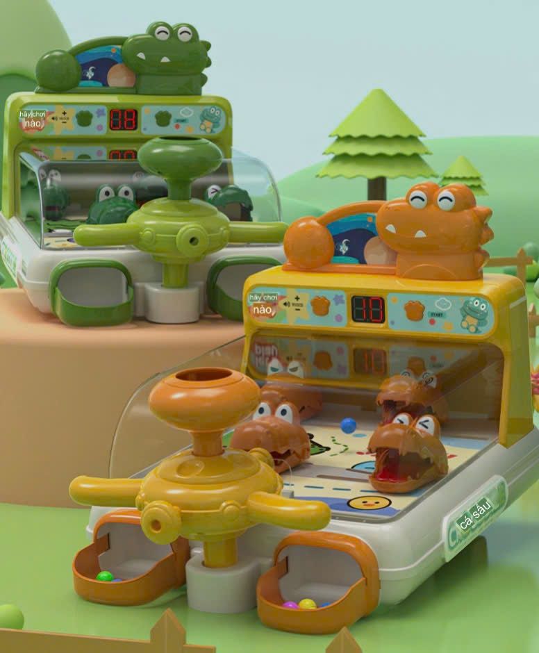 Đồ chơi vận động: máy pinball Cá sấu Crocodile, 3+ages, No. 158-22C