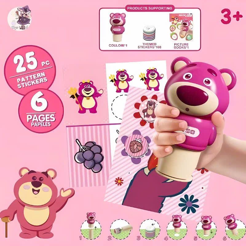 Đồ chơi con dấu : Con dấu hình dán sticker Melody, Gấu dâu Losto đáng yêu cho bé, 3ages+, No. XB002,004