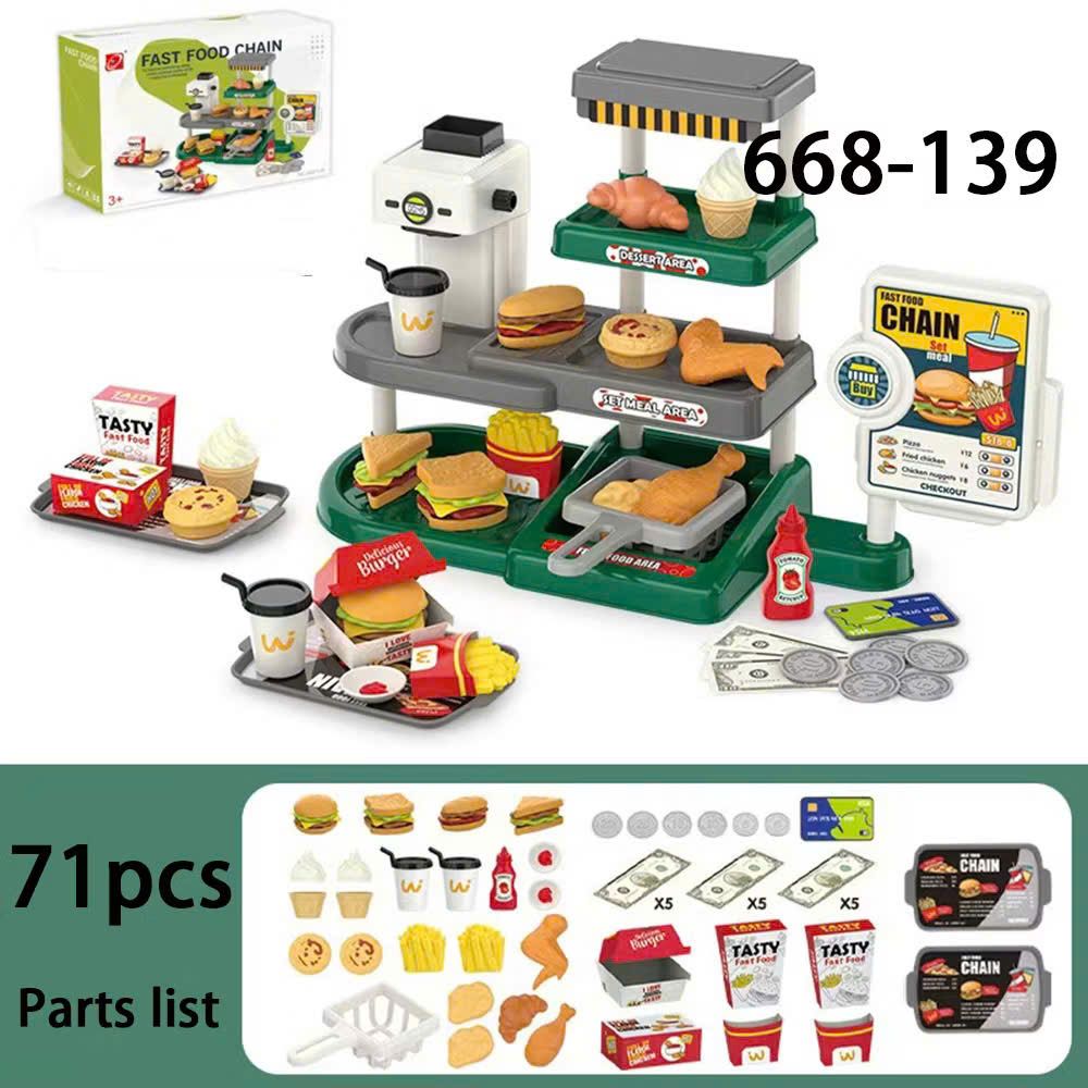 Đồ chơi nhập vai : Quầy thu ngân đồ ăn nhanh (Fast food chain), 3ages+, No. 668-139