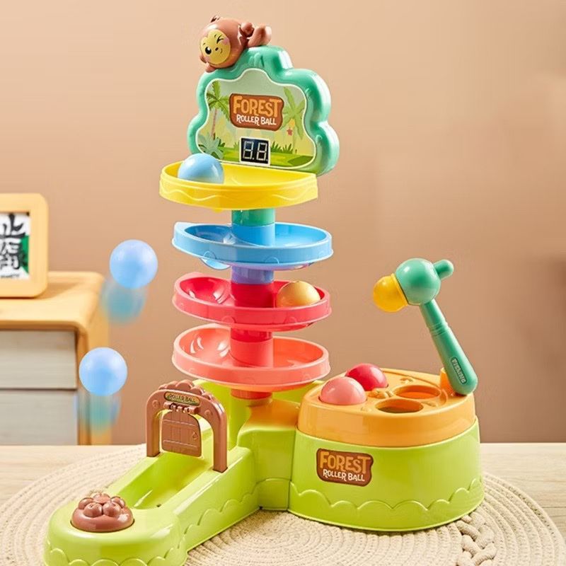 Đồ chơi vận động : Bộ Thả Bóng Rừng Xanh – Hammer Ball Spinning Happy, 18m+, No. 711