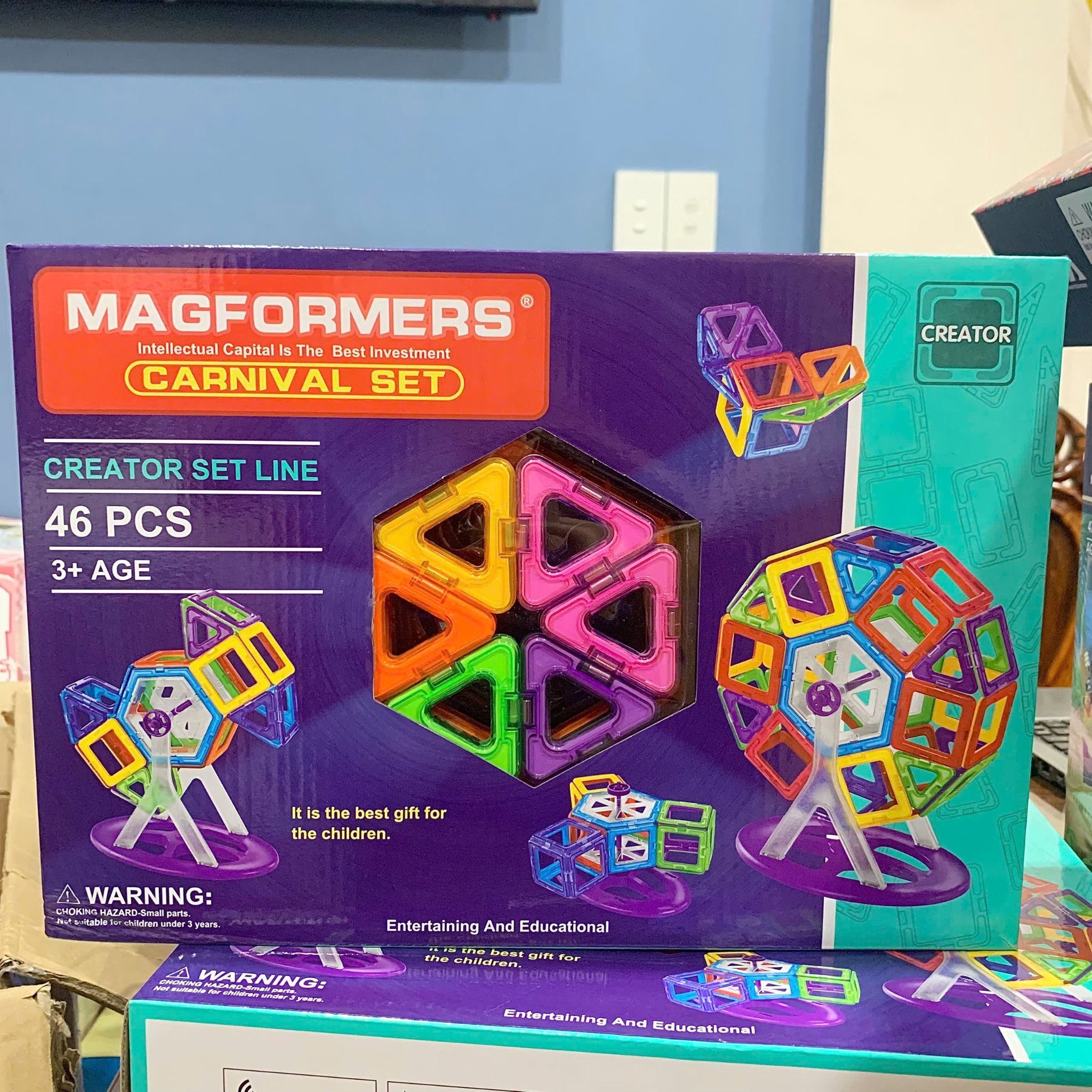 Đồ chơi giáo dục : Bộ Đồ Chơi Nam Châm Xếp Hình Sáng Tạo – MAGFORMERS CARNIVAL SET, 46pcs, No. 001A