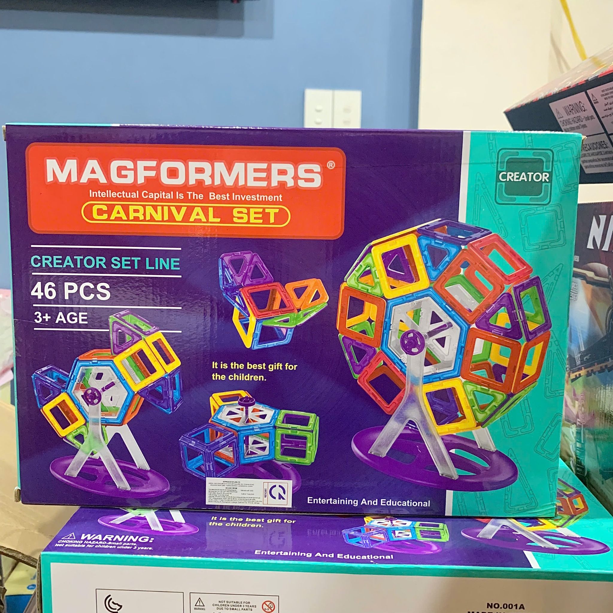 Đồ chơi giáo dục : Bộ Đồ Chơi Nam Châm Xếp Hình Sáng Tạo – MAGFORMERS CARNIVAL SET, 46pcs, No. 001A
