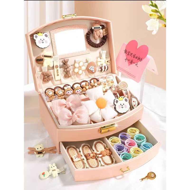 Đồ chơi nhập vai Hộp quà kẹp tóc (loại đặc biệt) dành cho bé gái siêu cute, đáng yêu, 5ages+, No. TS-39A
