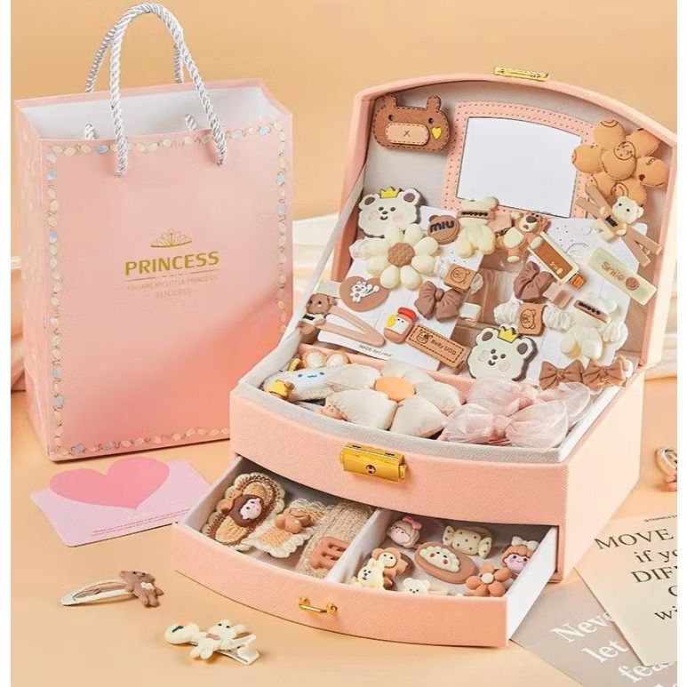 Đồ chơi nhập vai Hộp quà kẹp tóc (loại đặc biệt) dành cho bé gái siêu cute, đáng yêu, 5ages+, No. TS-39A