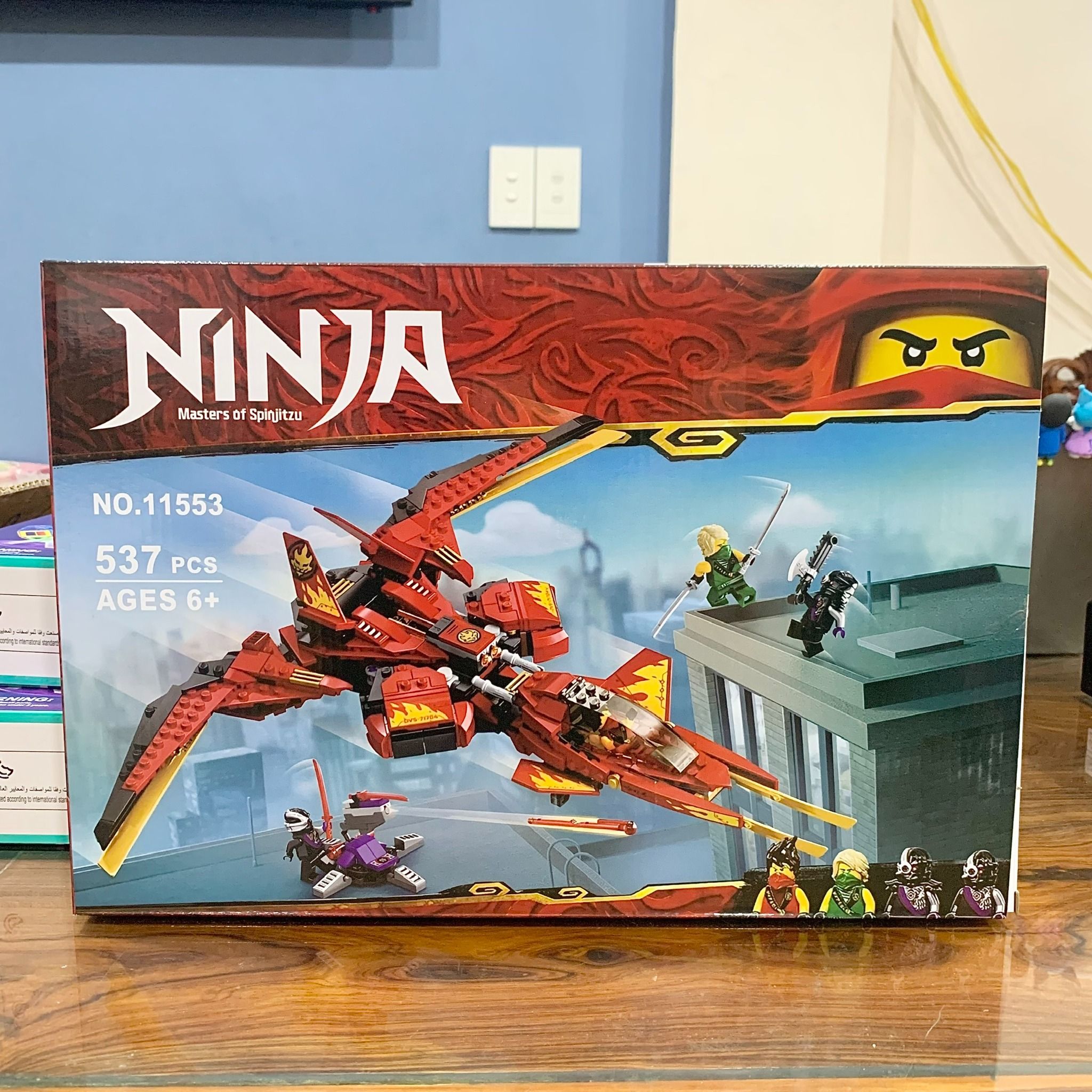 Đồ chơi lắp ráp Bộ Lắp Ráp Ninja Rồng Lửa Trên Không, 6ages+, 537pcs, No.11553