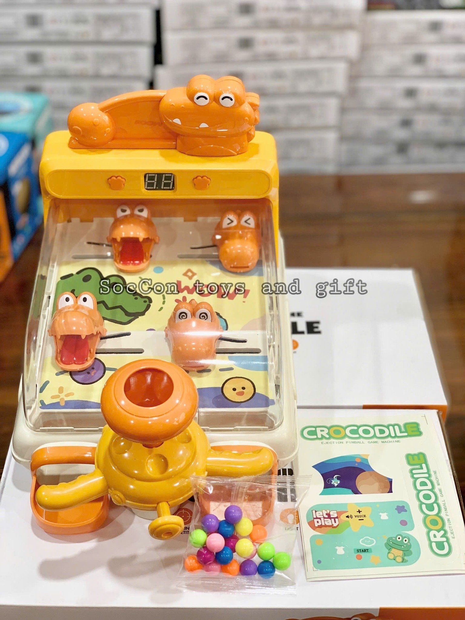 Đồ chơi vận động: máy pinball Cá sấu Crocodile, 3+ages, No. 158-22C