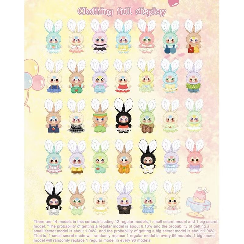 BLINDBOX BABY THREE ( bé 3 ) : Lẻ 1 box Baby Three Macaron Mini ( hàng có sẵn )