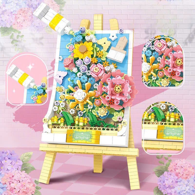 Đồ chơi lắp ráp: bộ xếp hình (mini block) Vườn hoa thơ mộng 1209pcs, 3ages+ No. P1283, P1282