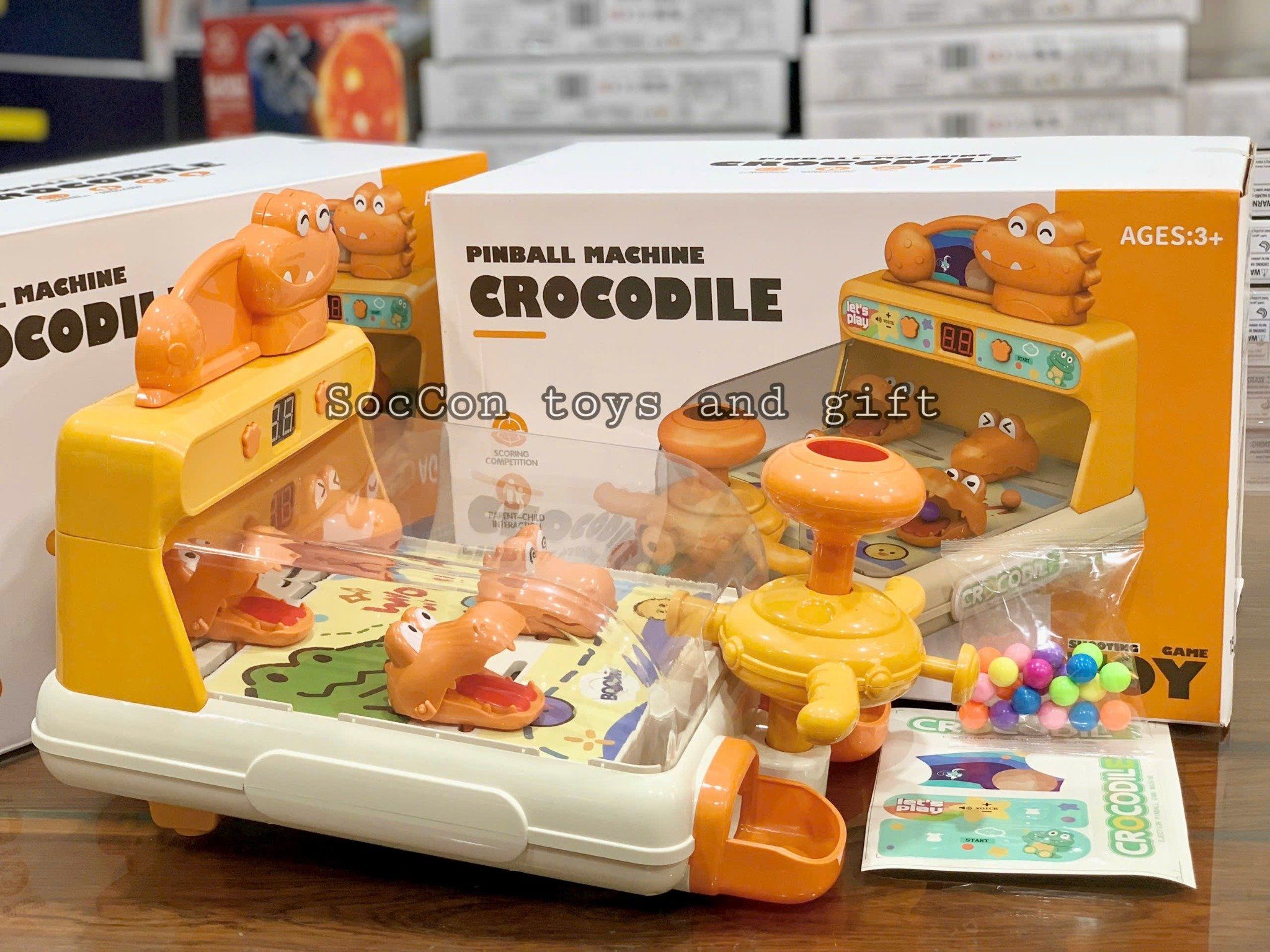 Đồ chơi vận động: máy pinball Cá sấu Crocodile, 3+ages, No. 158-22C