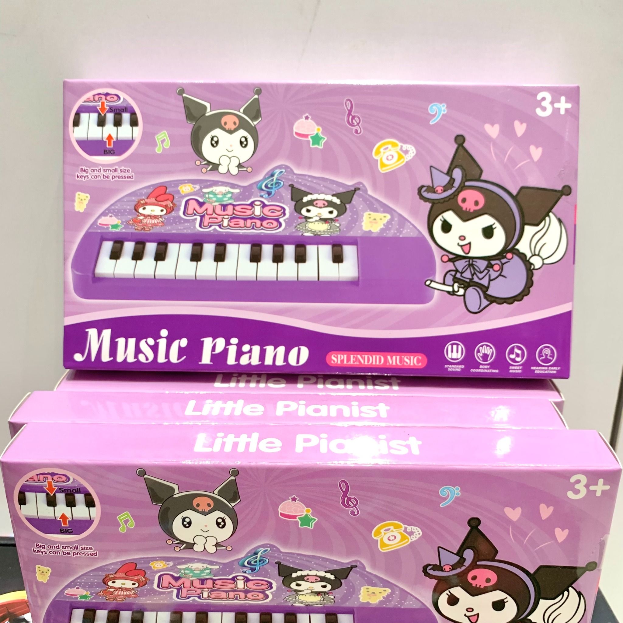 Bộ sưu tập Sanrio: đàn Piano Music Kuromi (dùng pin), 3+ages, No. 9103-1