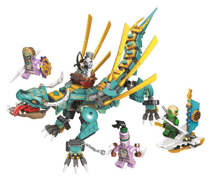 Đồ chơi lắp ráp : Bộ Lắp Ráp Rồng Xanh Chiến Binh Ninja, 6ages+, 530pcs, No.60038