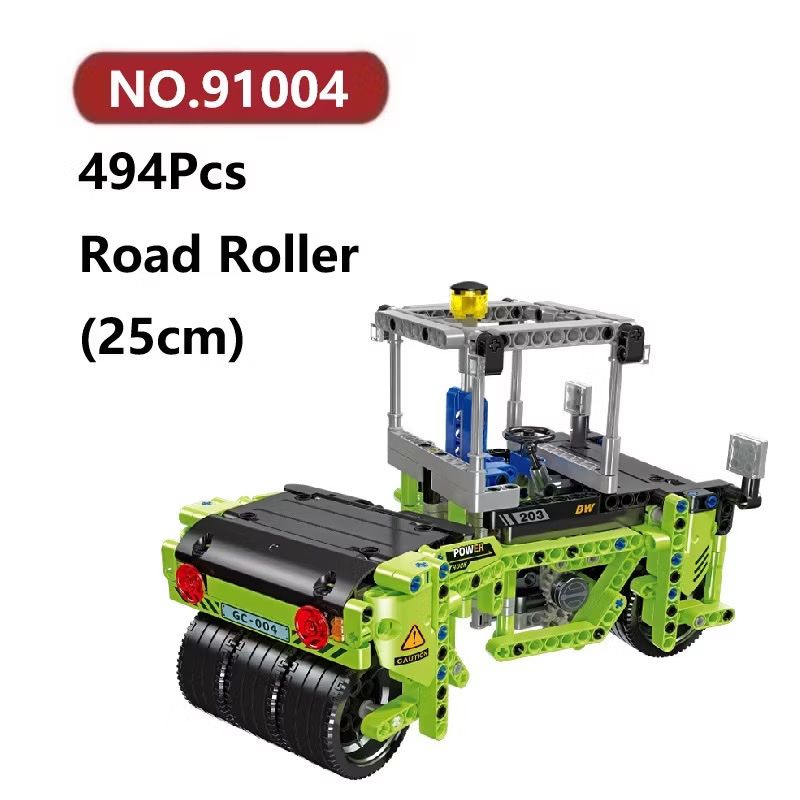 Đồ chơi lắp ráp : Bộ xếp khối Xe lu đường (road-roller) 494 chi tiết, 6+ages, No. 91004