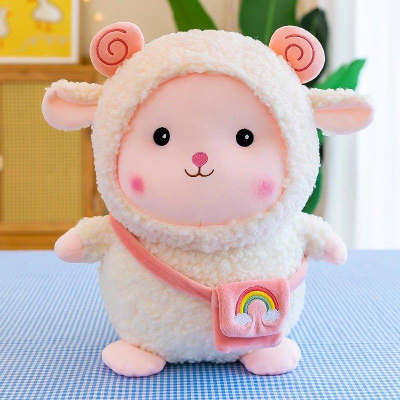 Gấu bông cừu đeo túi size M
