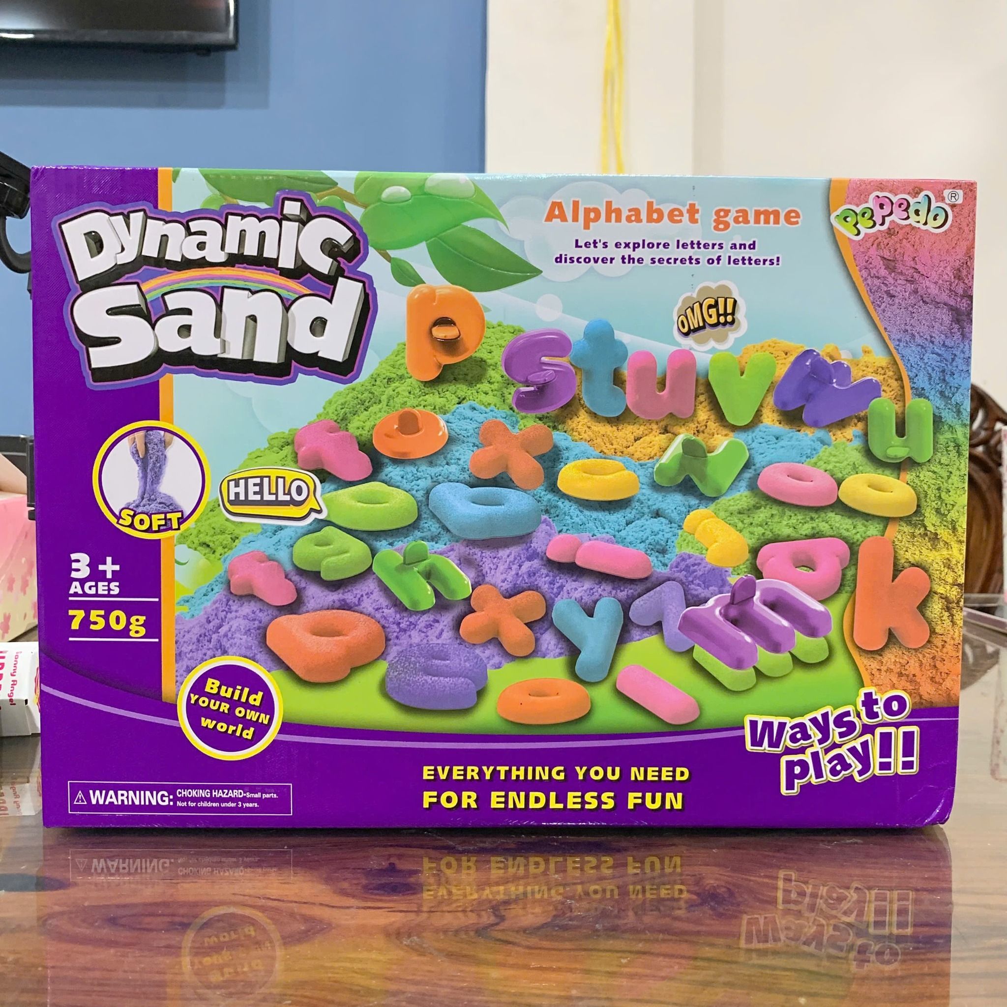 Đồ chơi vận động: Cát động lực (Dynamic Sand) mềm mại xây dựng thế giới riêng cho Bé, (loại 750g), 3ages+, No. DS-313