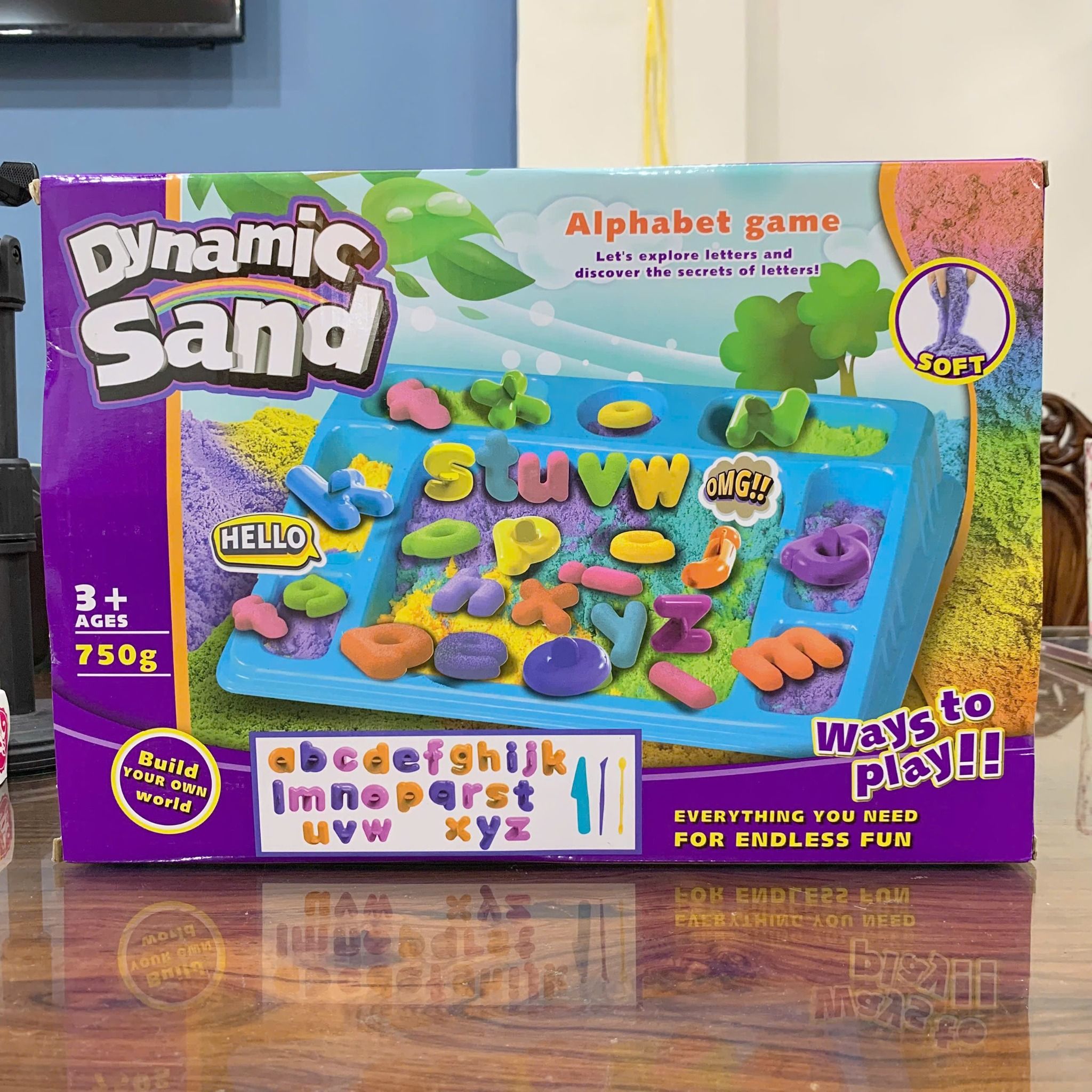 Đồ chơi vận động: Cát động lực (Dynamic Sand) mềm mại xây dựng thế giới riêng cho Bé, (loại 750g), 3ages+, No. DS-313