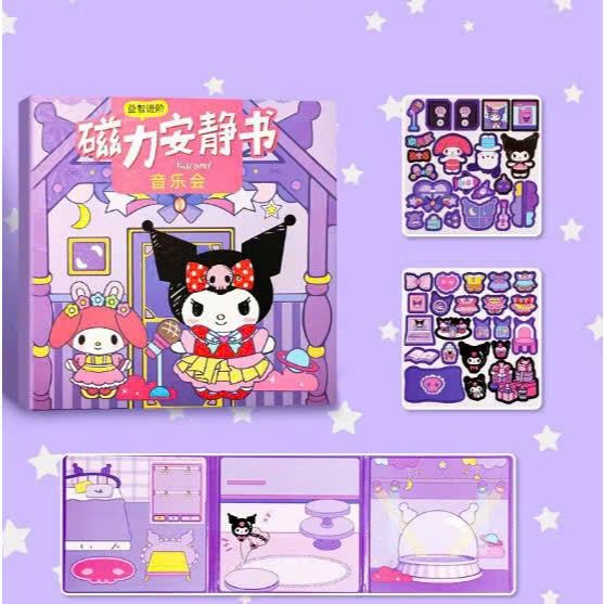 Đồ chơi Sticker Nam Châm Hoạt Hình Sanrio: Kuromi, My Melody No. WH-AJS01, 02