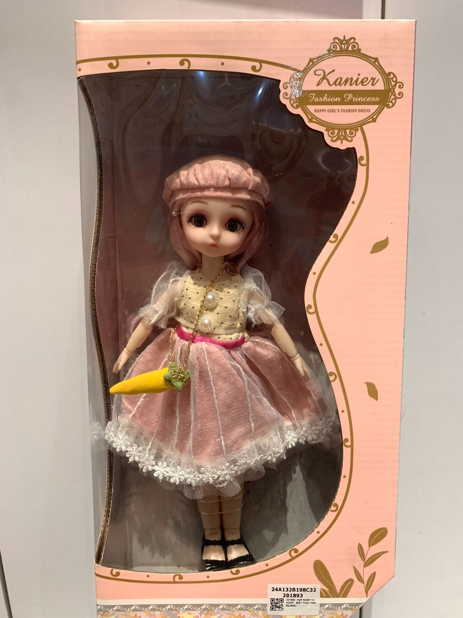 Đồ chơi nhập vai: Búp bê baby khớp cử động, ánh mắt như thủy tinh, 4ages+ No. 201893