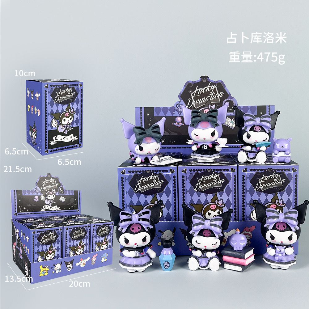 Hộp mù blindbox: Set 6 búp bê nhân vật Kuromi, Melody & Kuromi&Melody ( có lẻ )