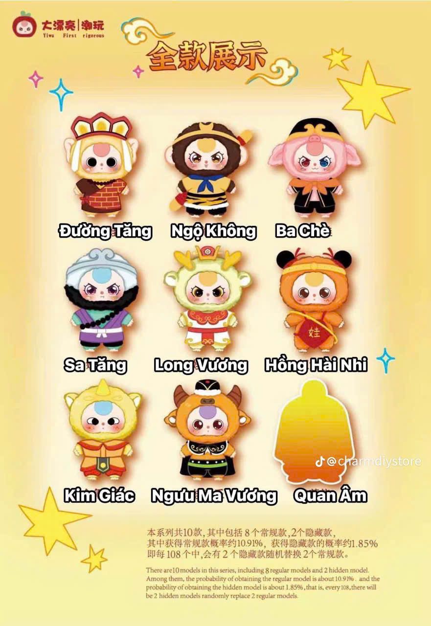 BLINDBOX BABY THREE ( bé 3 ) : Baby Three Tây Du Ký ( hàng có sẵn )