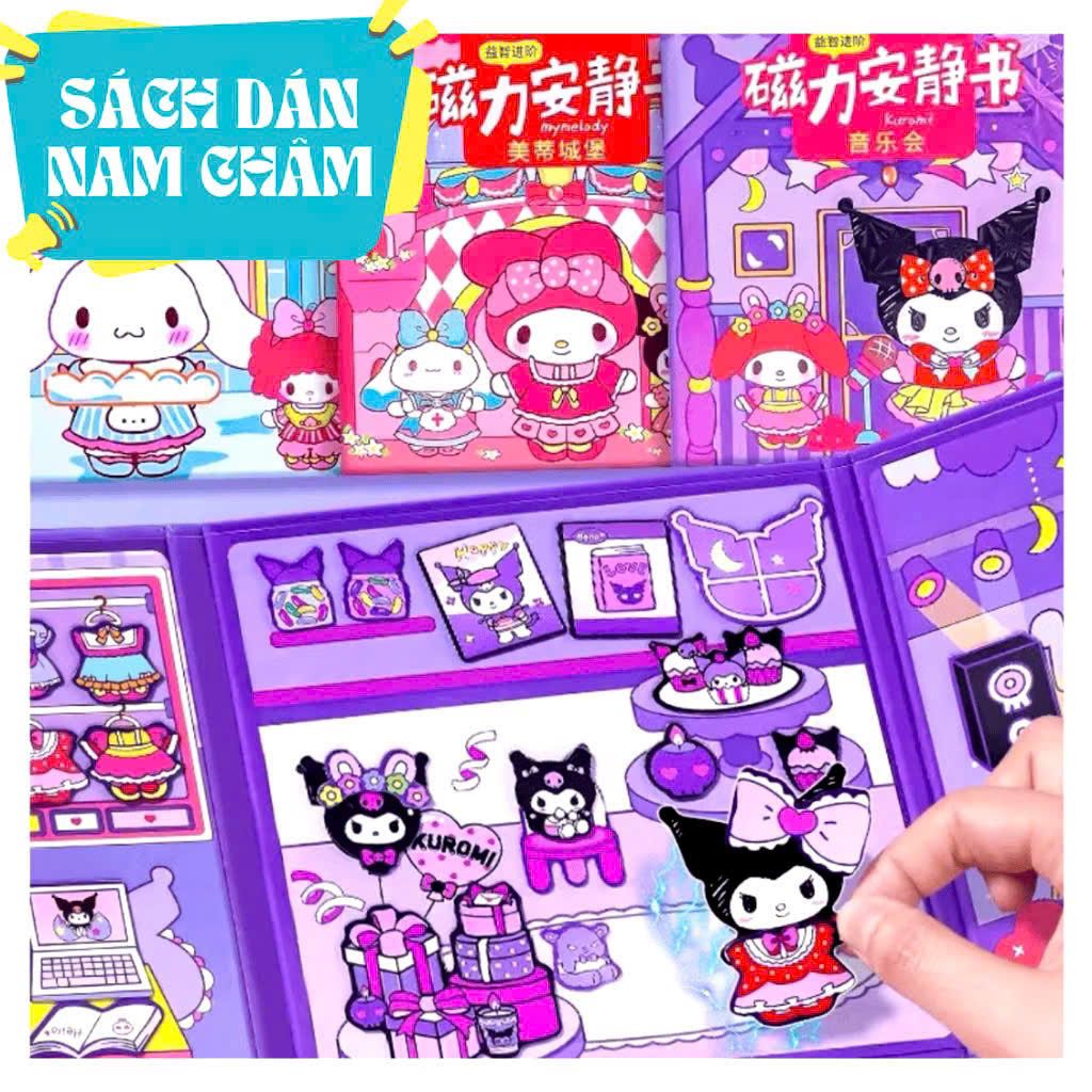 Đồ chơi Sticker Nam Châm Hoạt Hình Sanrio: Kuromi, My Melody No. WH-AJS01, 02