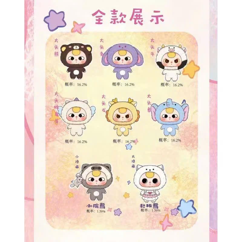 BLINDBOX BABY THREE : Lẻ 1 box Baby Three Big Head ( Bé 3 đầu to, hàng có sẵn )