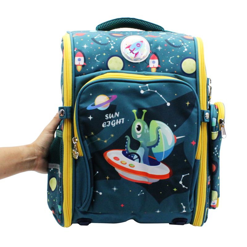 Elv_2023 Ba lô học sinh chống gù Alien + bóp viết SUN EIGHT
