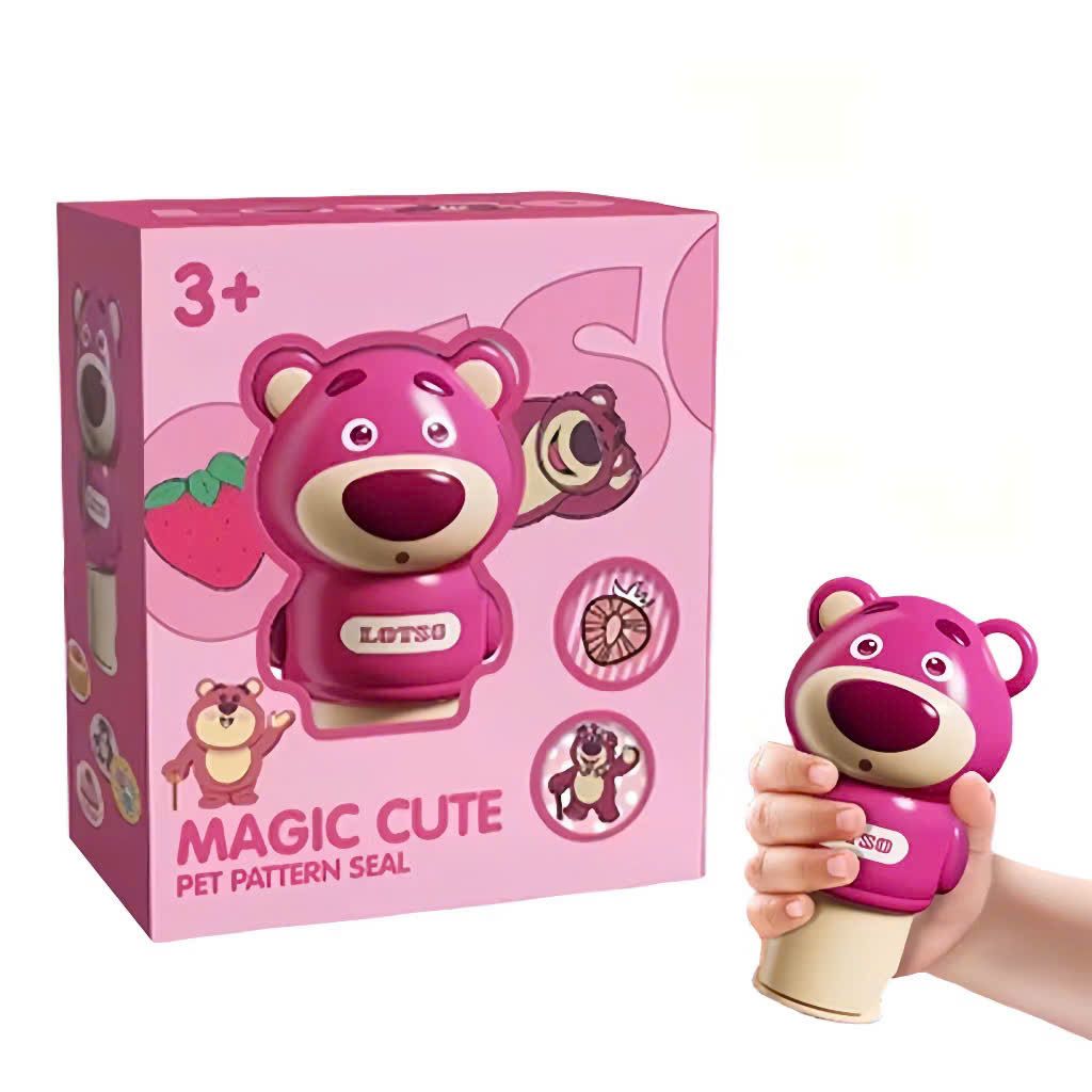 Đồ chơi con dấu : Con dấu hình dán sticker Melody, Gấu dâu Losto đáng yêu cho bé, 3ages+, No. XB002,004