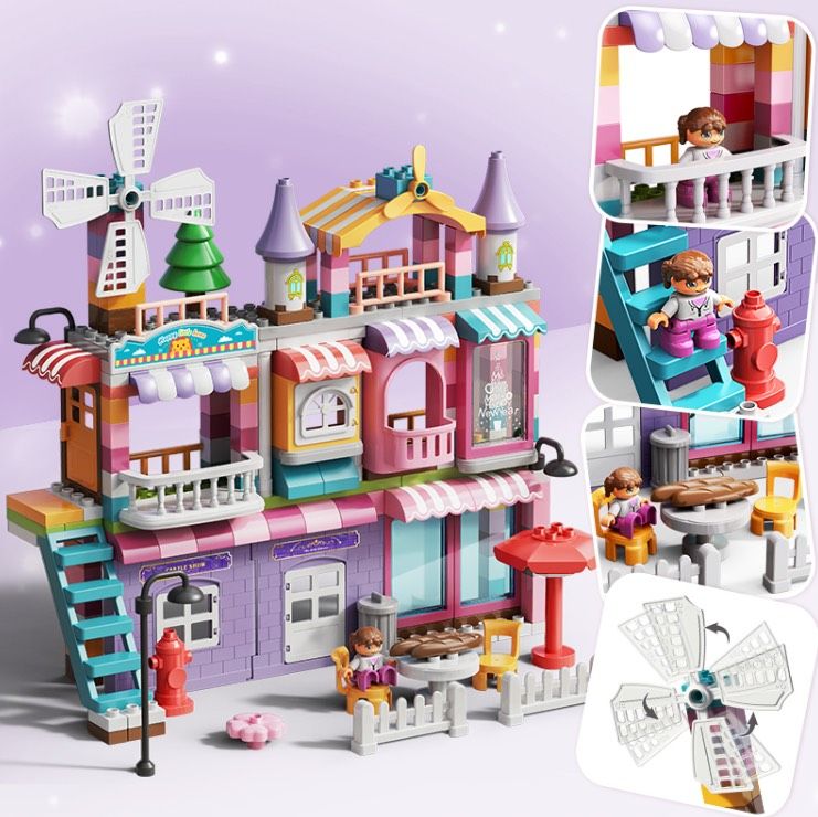 Đồ chơi lắp ghép FEELO PUZ BRAIN GAME: bộ xếp khối Lâu đài cối xoay gió, +3ages, 216pcs, model FL1661