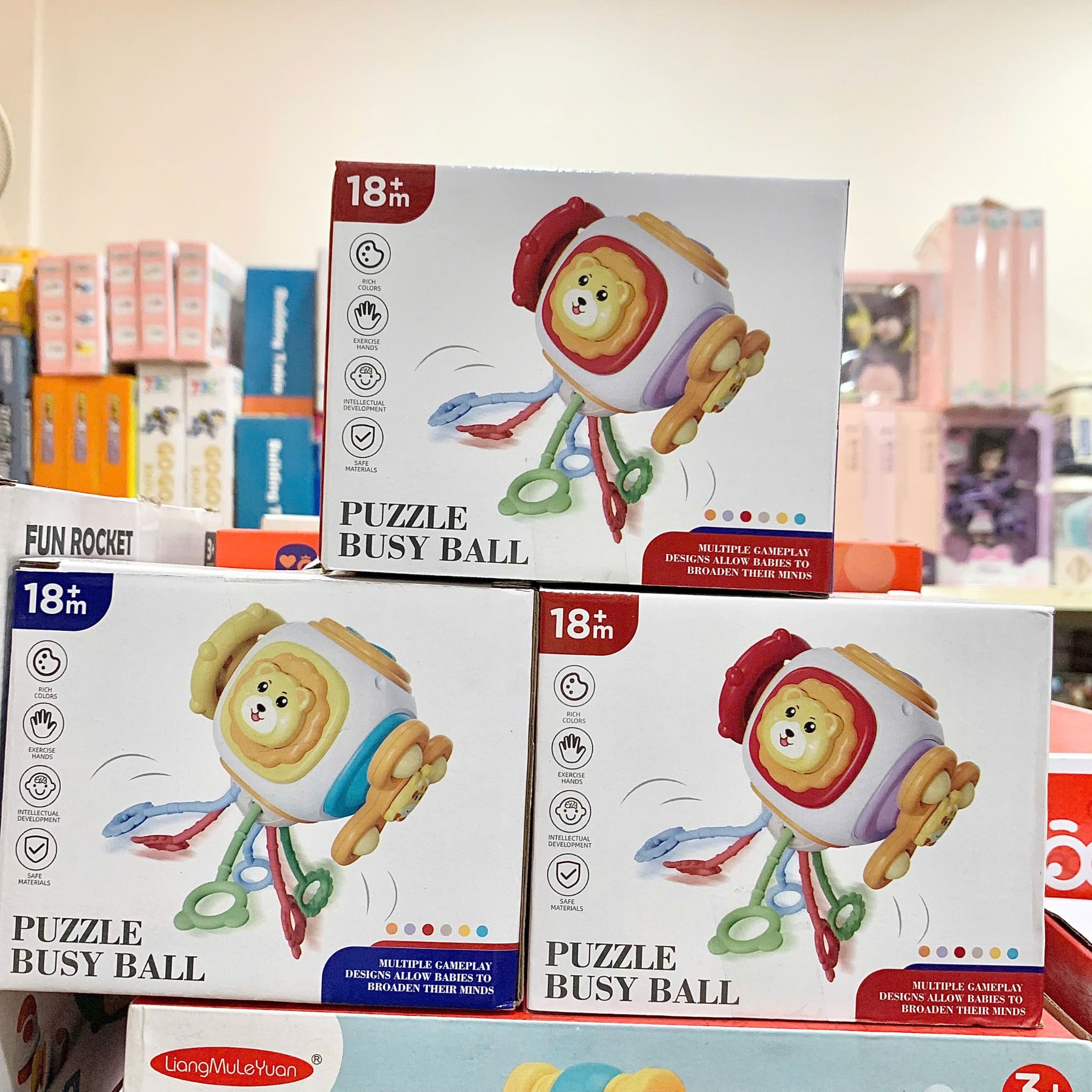 Đồ chơi vận động : Đồ chơi kéo dây vui nhộn kèm xúc xắc(Phát triển tư duy, nhận thức, phản xạ, vận động) No. FXB-12 18M+