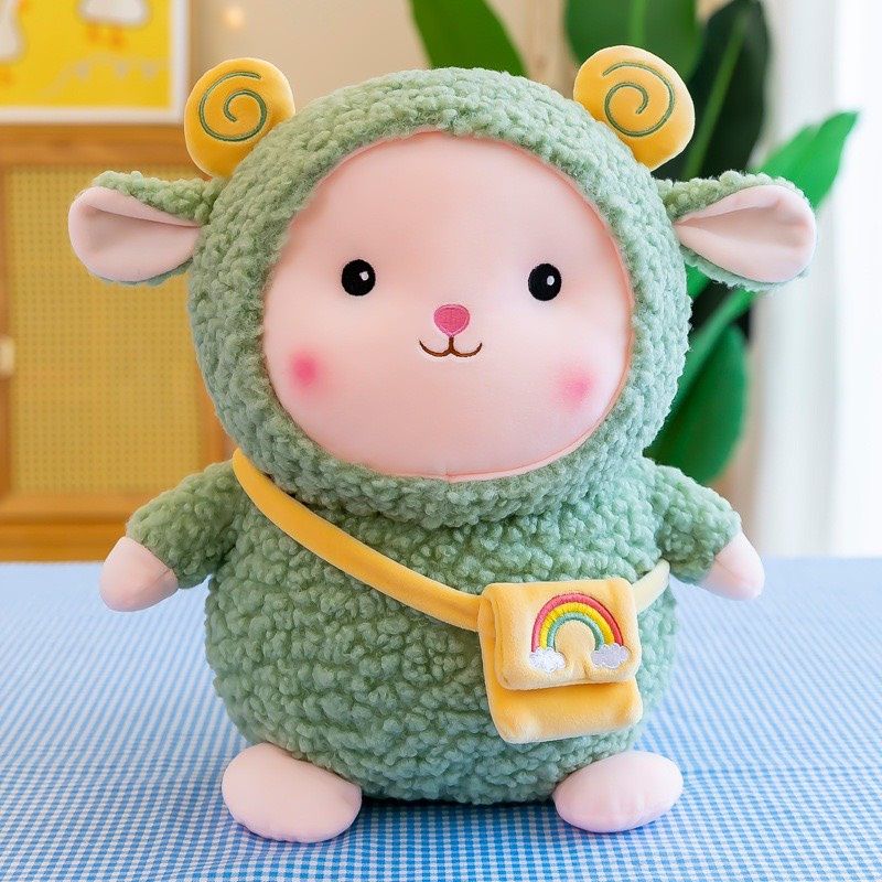 Gấu bông cừu đeo túi size M