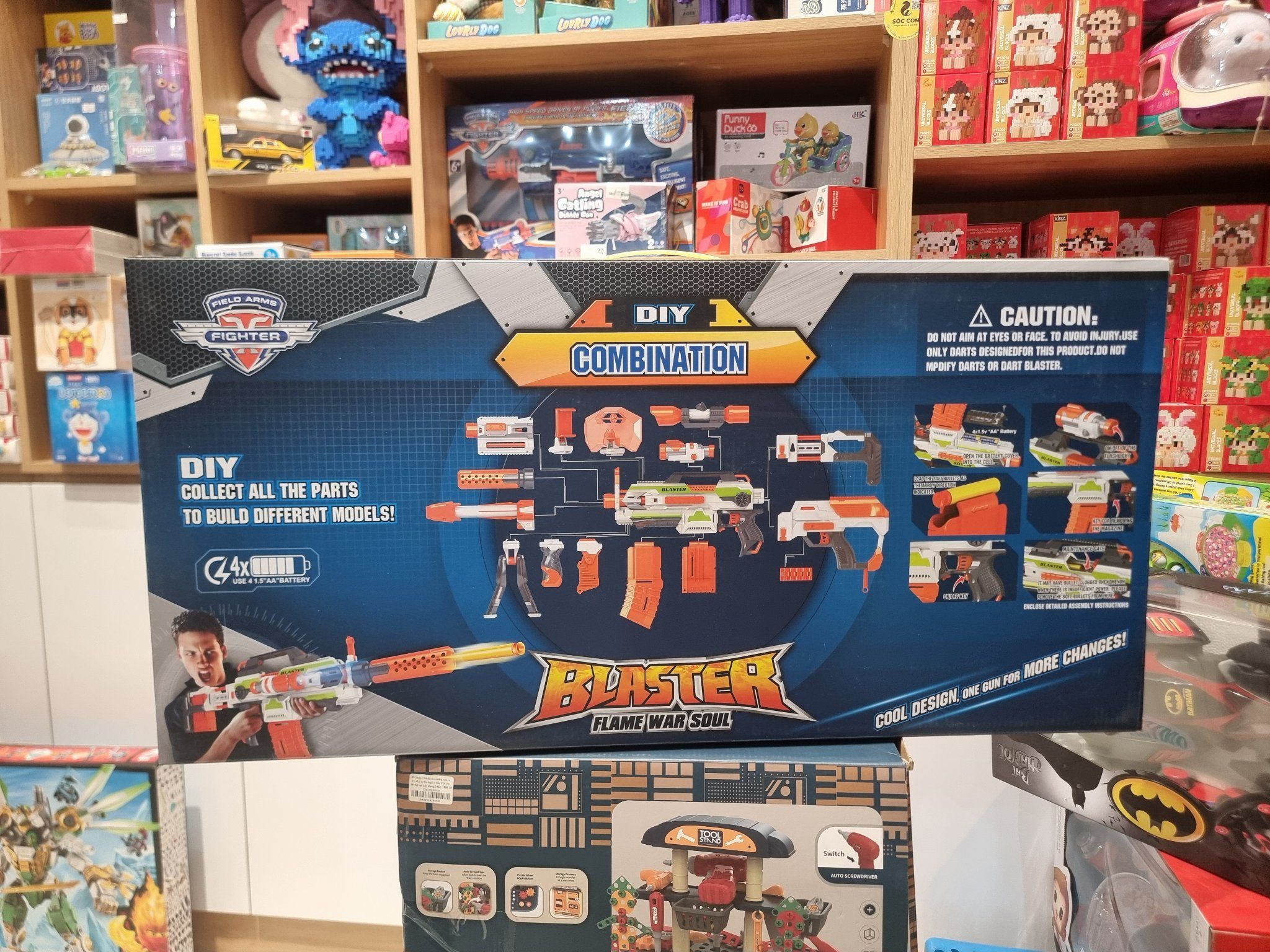 Đồ chơi vận động: máy phóng mút mềm NERF (dùng pin) 6Ages+ No. SB206