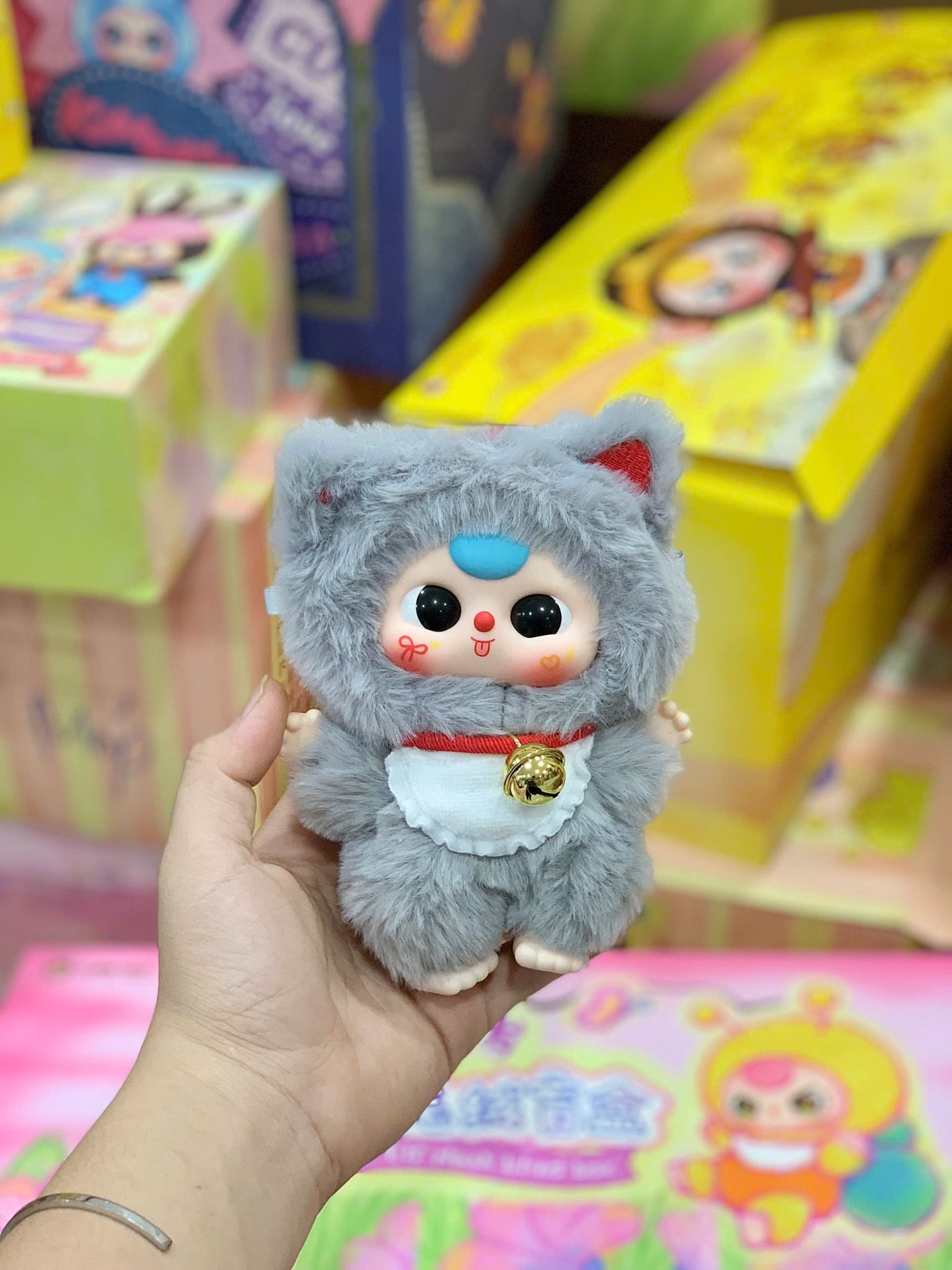 BLINDBOX BABY THREE ( bé 3 ) : Lẻ 1 box Baby Three Billionare Cat Mèo tỷ phú ( hàng có sẵn )