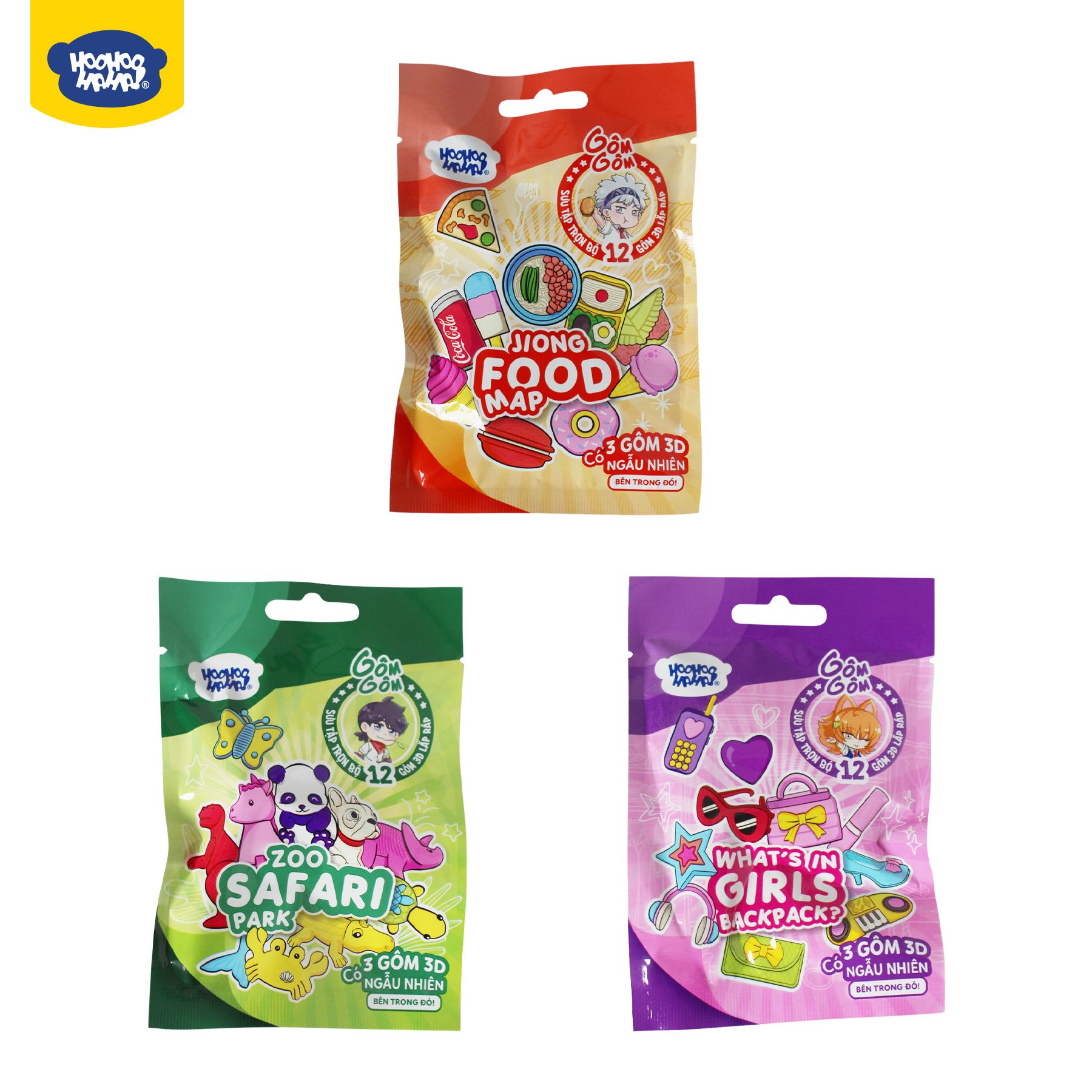 GomGom 3D Eraser - Zoo Safari Park (MUA 2 TẶNG 1)