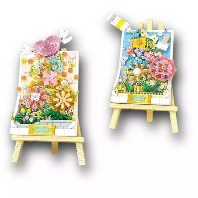 Đồ chơi lắp ráp: bộ xếp hình (mini block) Vườn hoa thơ mộng 1209pcs, 3ages+ No. P1283, P1282